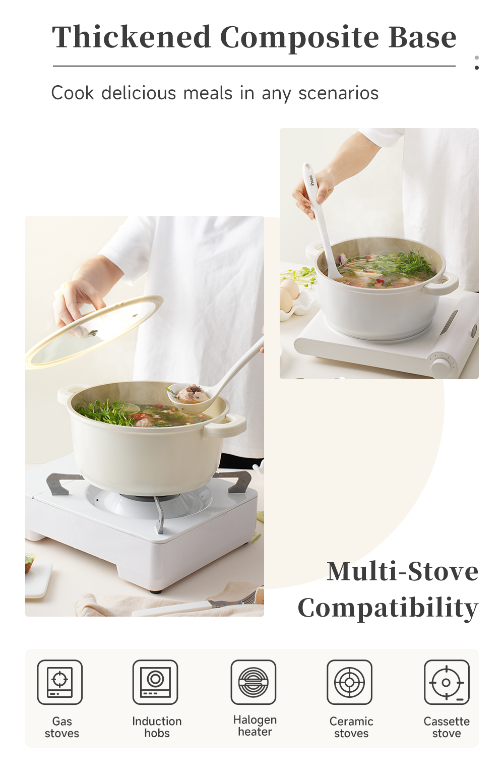 Simplus Saucepan Wok Frying Pan Induction Cooker Non-Stick Soup Pot ...