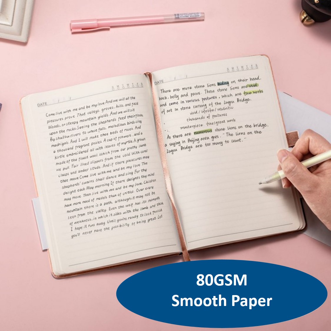 Notebook A5 Lined Journal Notebook Hardcover PU Leather Journal Classic ...