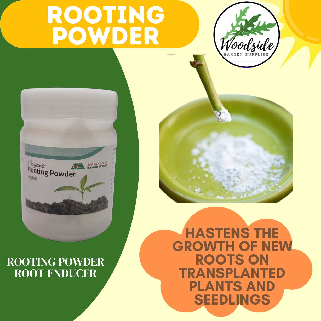 50g Gardener Rooting Powder Organic -Rooting Hormone IBA & NAA Hormones ...
