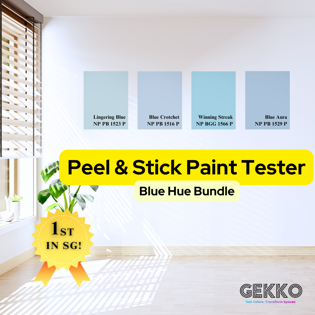 Paint Sample - Blue Hue Bundle - GEKKO Peel And Stick Nippon Paint ...