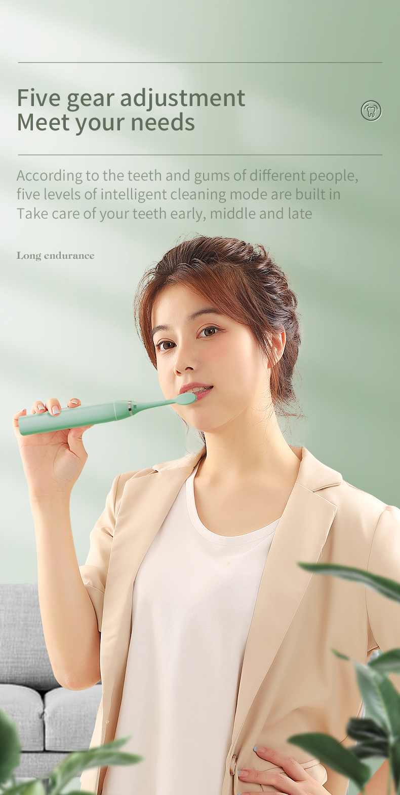 Shava Electric Toothbrush with Different Speed and 6 Brush Heads ...