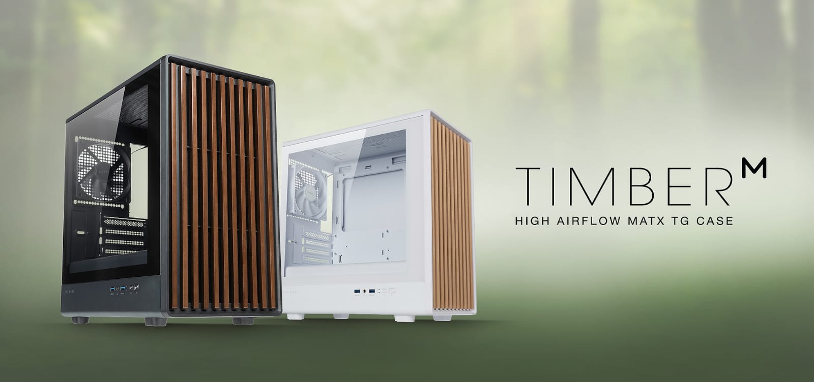 Tecware Timber High Airflow ATX TG, Timber M TG Case (4 x 12cm fans ...