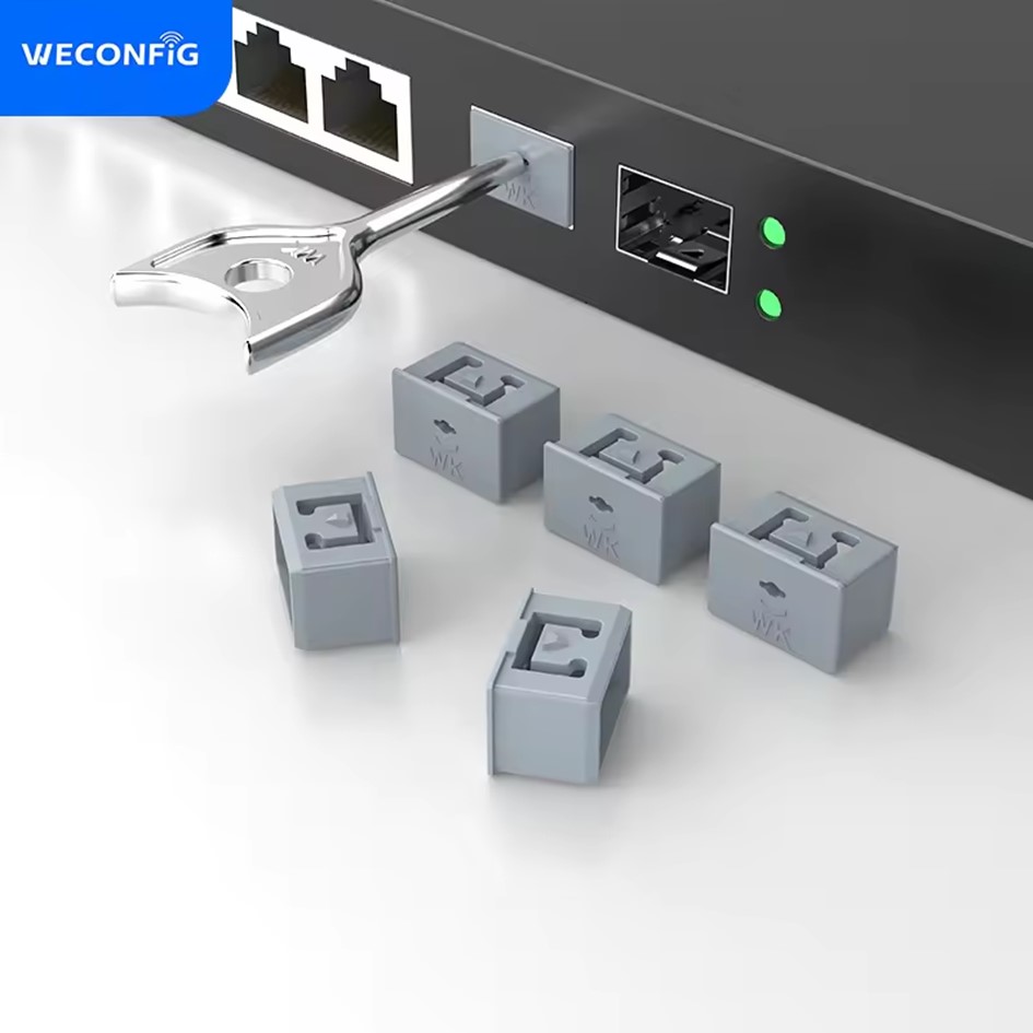 Weconfig 10pcs SFP Port Blocker with 1PC key / SFP Port Lock | Shopee ...