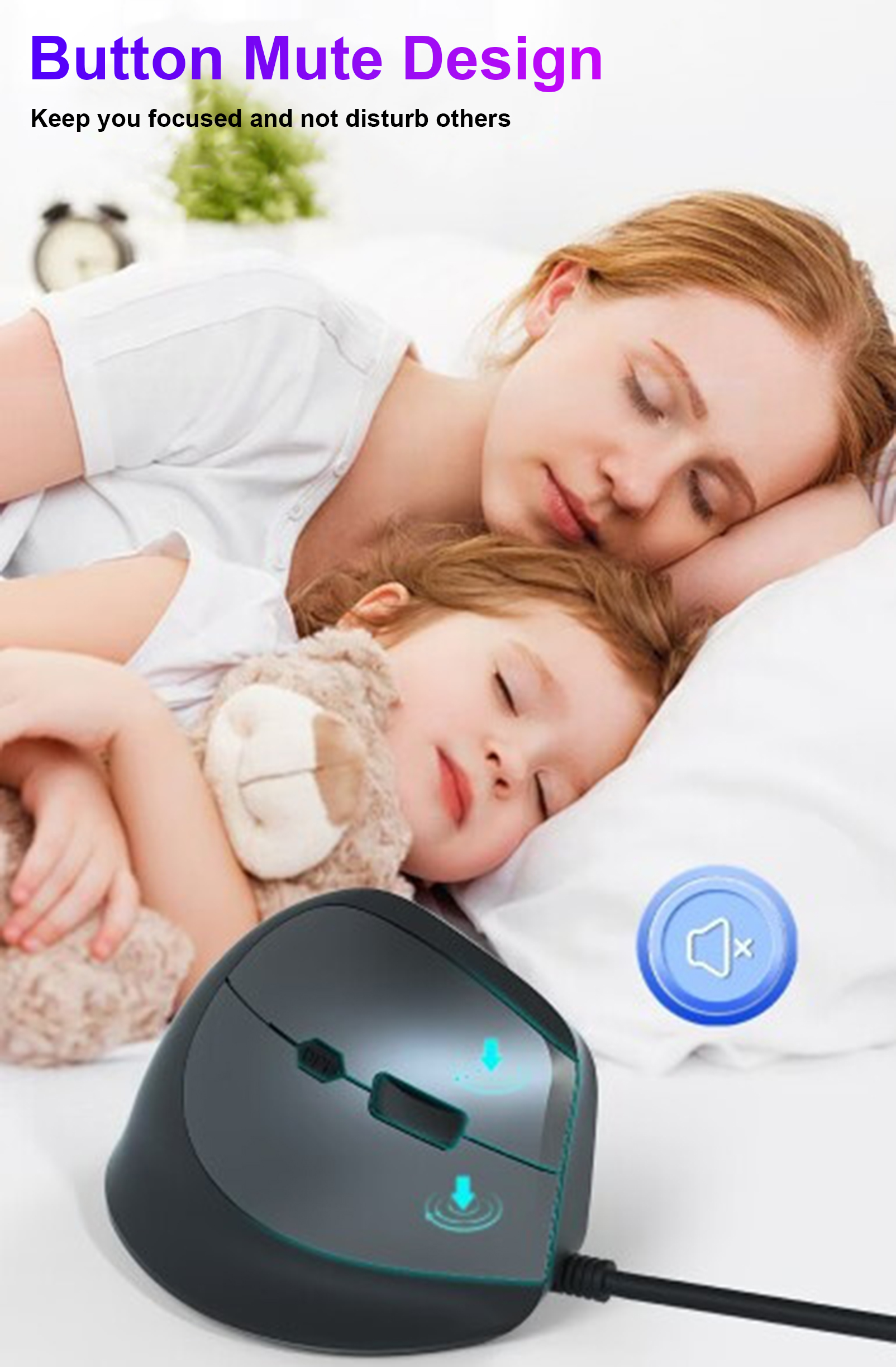 [ SG Ready Stock] Wireless Silent Click Mouse Vertical Ergonomic Office ...