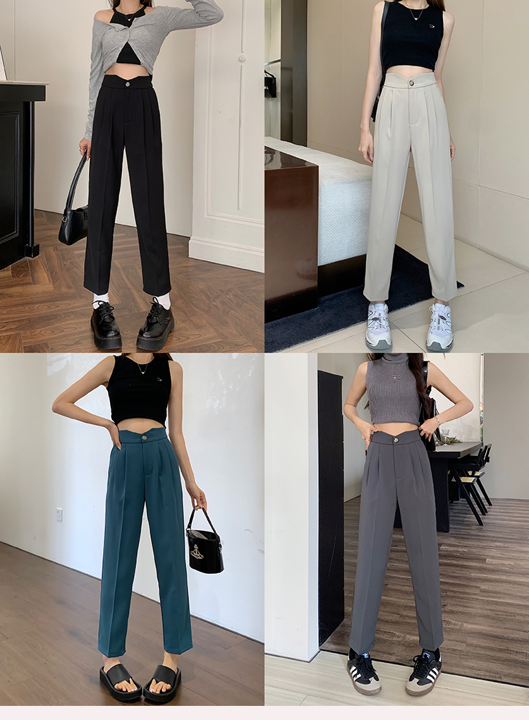 premium quality M-XXXXL high waist slim pants women's suit pants pencil ...