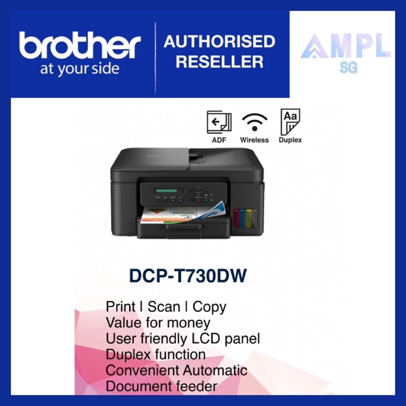 NEW DCP-T730DW Ink Tank Printer | Print Scan Copy | Auto 2-sided ...