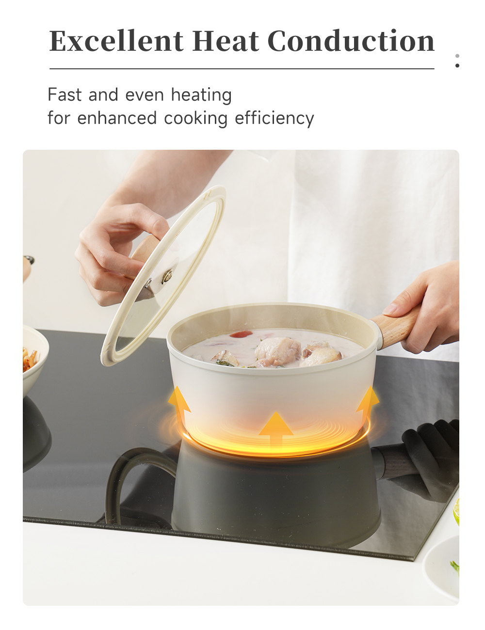 Simplus Saucepan Wok Frying Pan Induction Cooker Non-Stick Soup Pot ...
