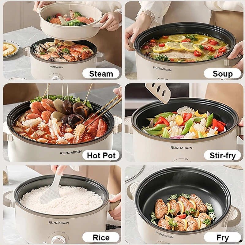 5L Large Capacity Multifunctional Electric Cooker 电煮锅 Non-Stick Multi ...