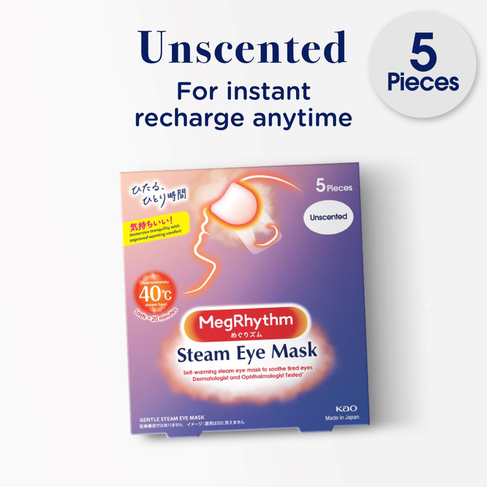 MEGRHYTHM Self Warming Steam Eye Mask Unscented (Relieve Eye Fatigue ...