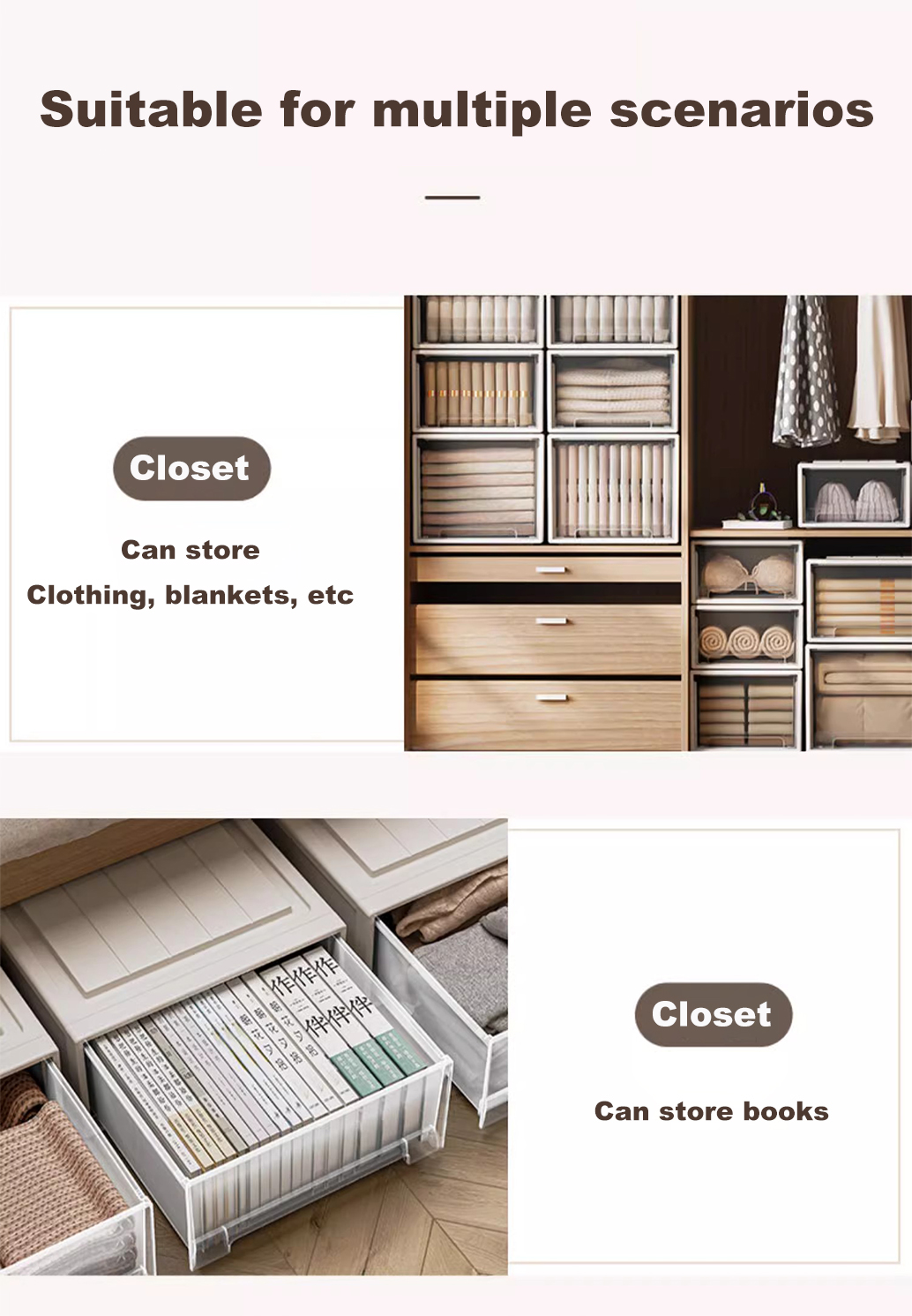 Salvo Storage Drawers Box Stackable Chest Storage Box Wardrobe ...