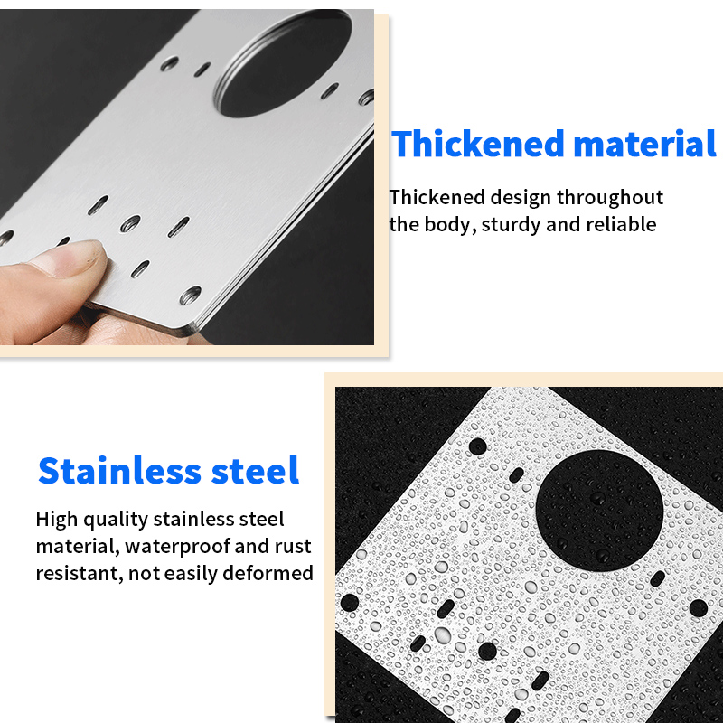 【SG Stock】Stainless Steel Cabinet Door Hinge Plate Repair Plate with ...