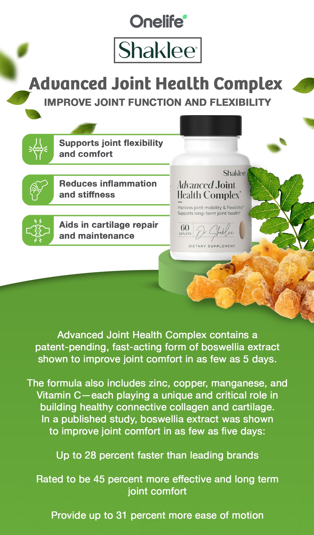 Shaklee Advanced Joint Health Complex 60 Caplets - Improve Joint ...