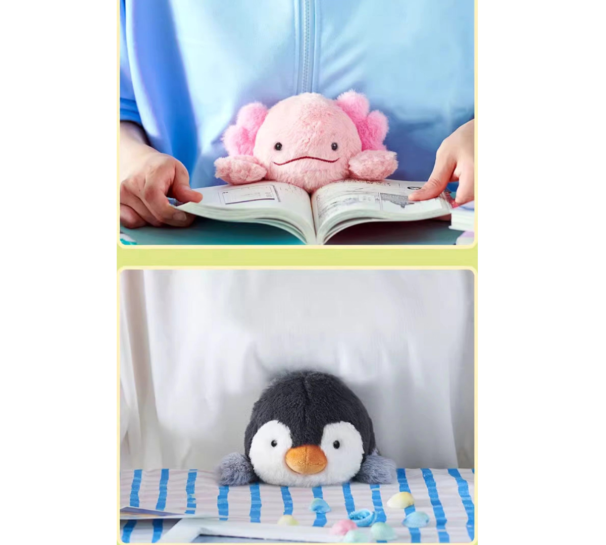 (SG STOCK) Posture Pals Plushie Unicorn Yeti Axolotl Mofusand Shark ...