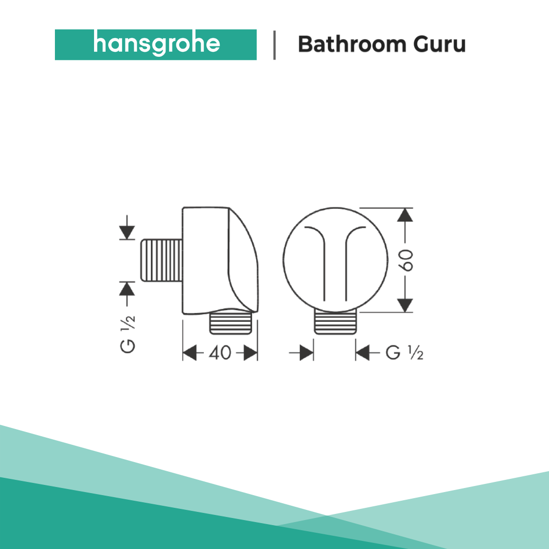 hansgrohe FixFit Wall outlet E without non-return valve - 27454000 ...