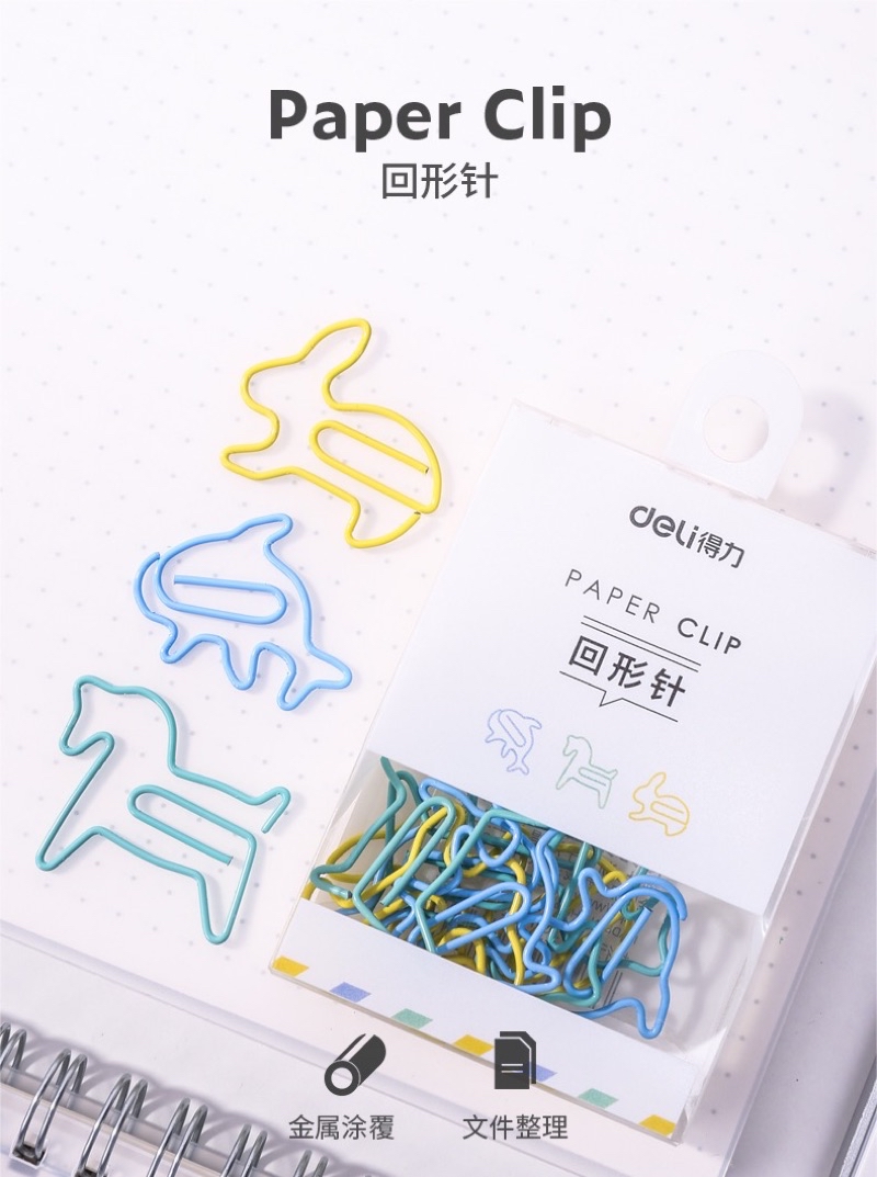 12Pcs Cartoon Creative Shaped Color Metal Paper Clip Binder Clip Cute ...