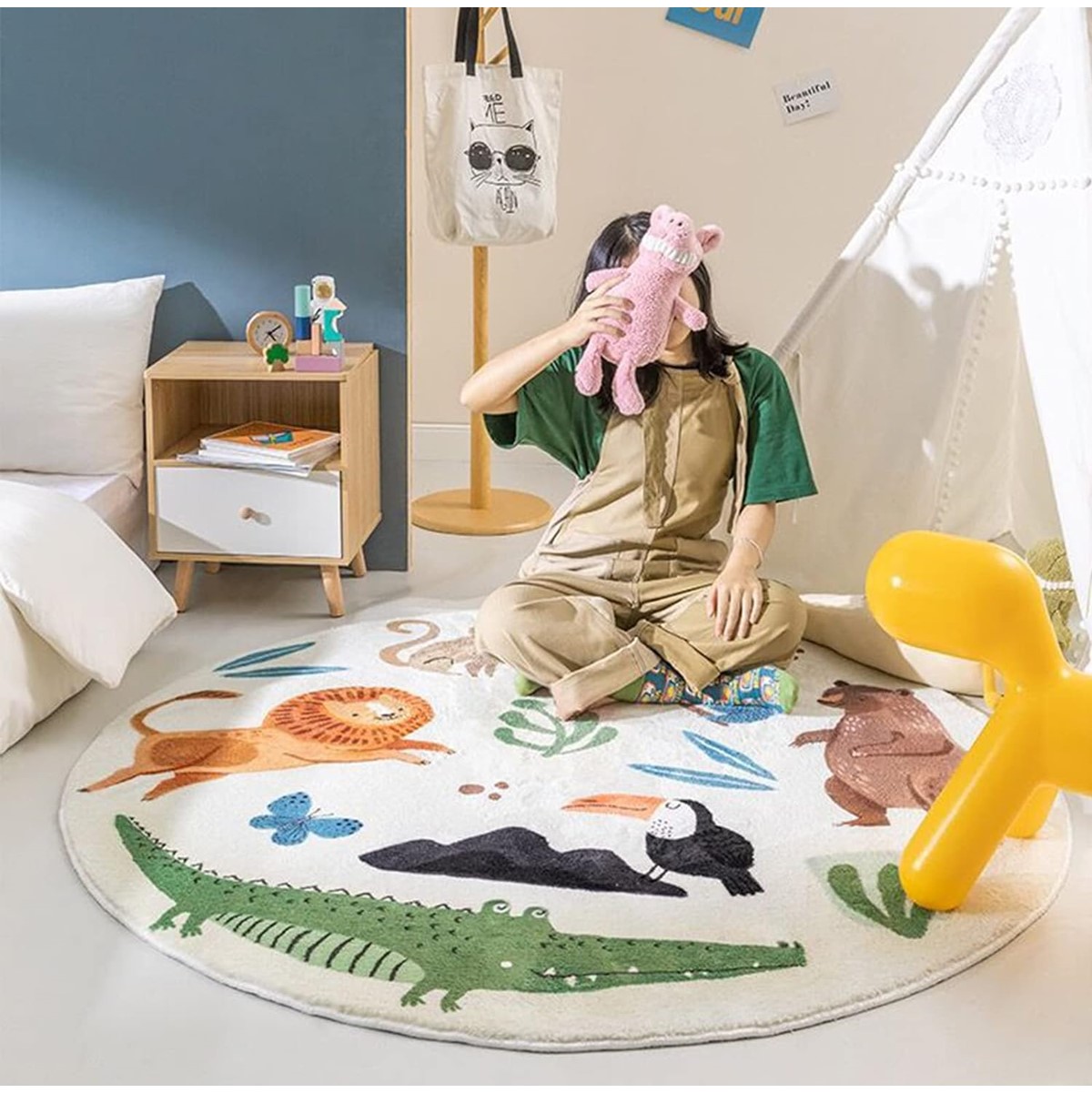 Cashmere Carpet Soft Kids Room Baby Anti-Slip Crawl Floor Mat Nursing Rug Play Area Study Room ...