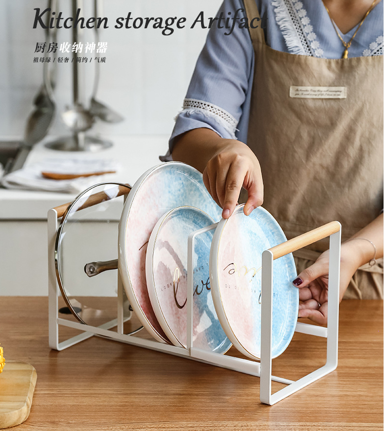 Singapore Japanese style Dish Rack Plate Rack Wood handle | Shopee ...