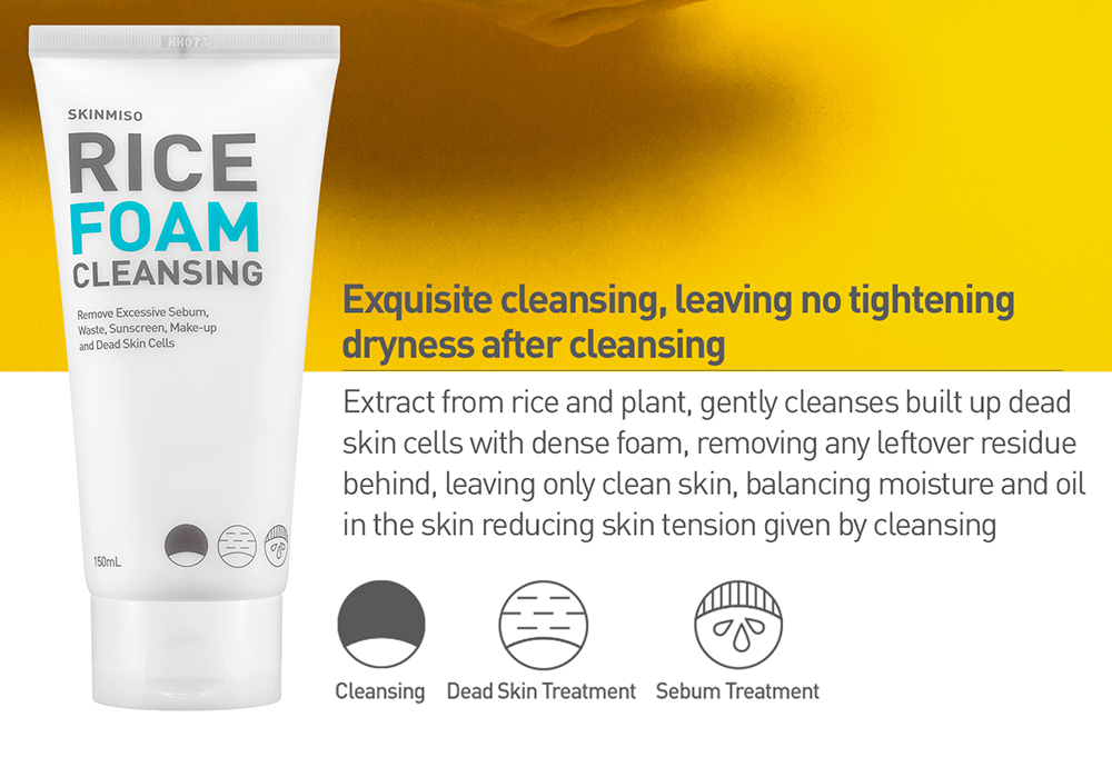 Skinmiso Rice Foam Cleansing – Gentle Brightening Cleanser for ...