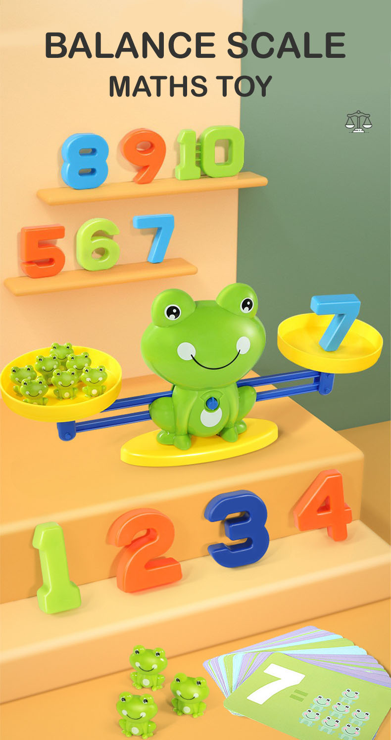 Math toy for kids, Frog balance weight scale, Early learning toy ...