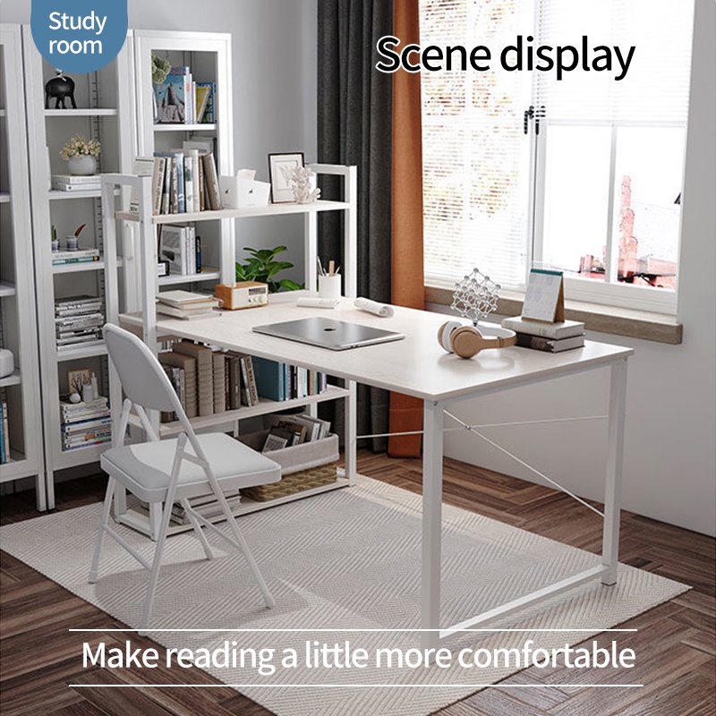 SNB 120cm Study Table With 4 Tier BookShelf Office Computer Desk Home ...