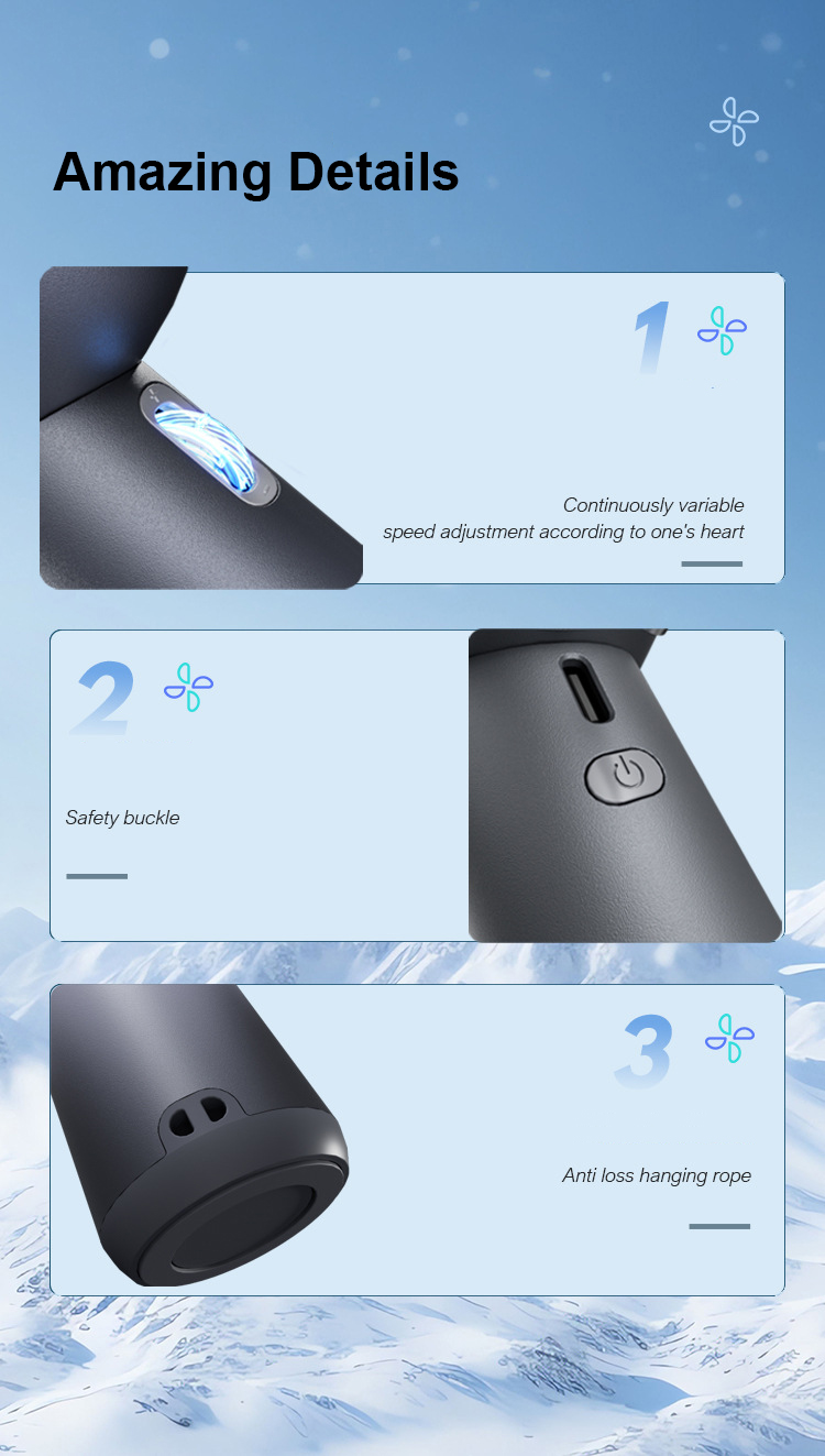 🇸🇬SG Portable Handheld Fan Strong Wind 199 Gear Wind Speed Rechargeable ...