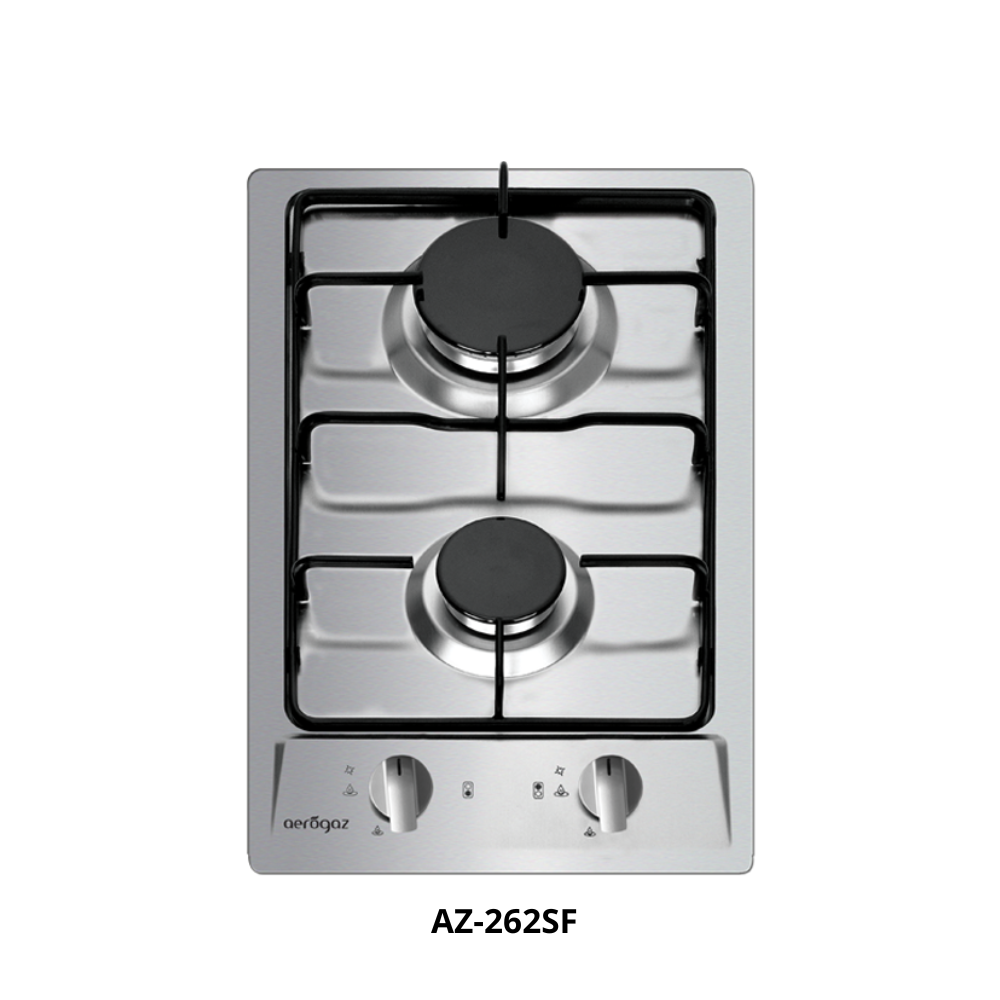 Aerogaz 30cm Tempered Glass Stainless Steel Domino Gas Hob AZ-162F / AZ ...