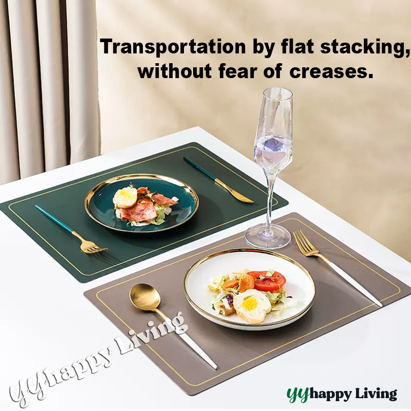 [SG In Stock] Leather PU Placemat/Coaster for Dining Table Waterproof ...