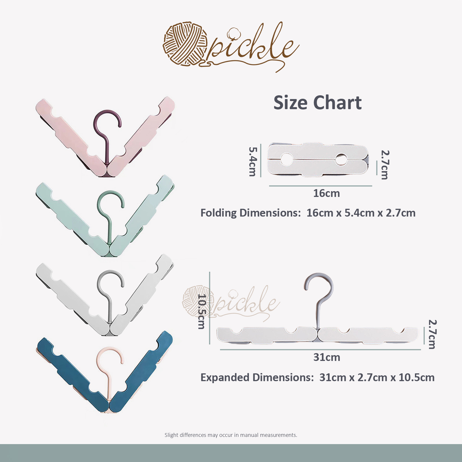 Multipurpose Folding Hanger Foldable Travel Hanger with Clips Hygienic ...
