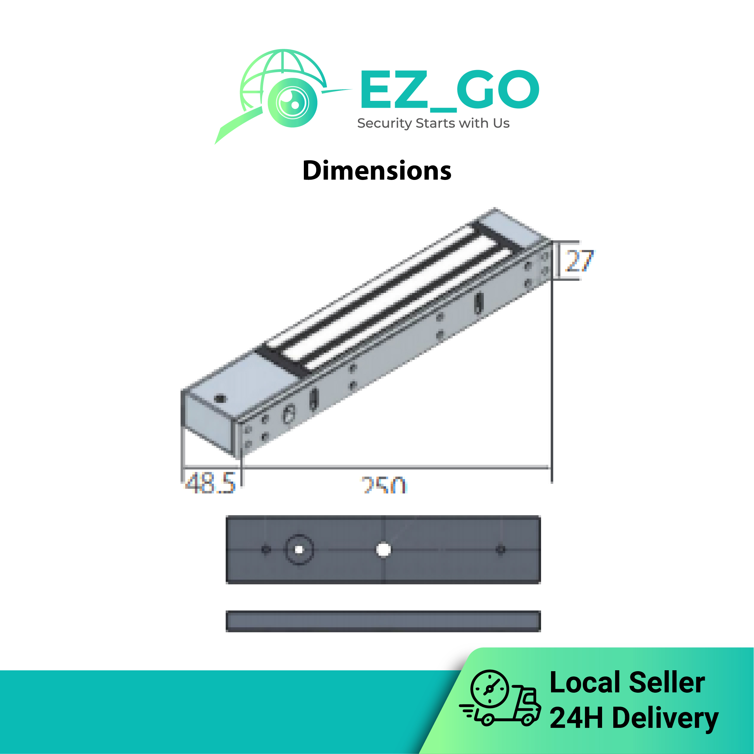 [SG SELLER] Door EM Lock with U Bracket/ LZ Bracket for Single Door ...