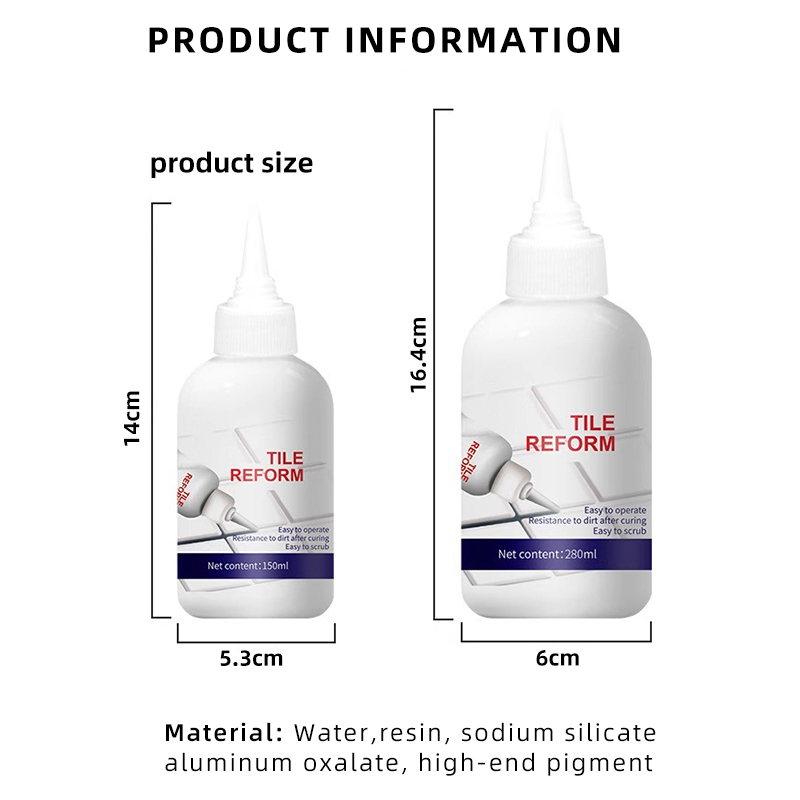 2025 Tile Grout Filler Tile Reform 280ML Wall Floor Gap Sealant Home ...