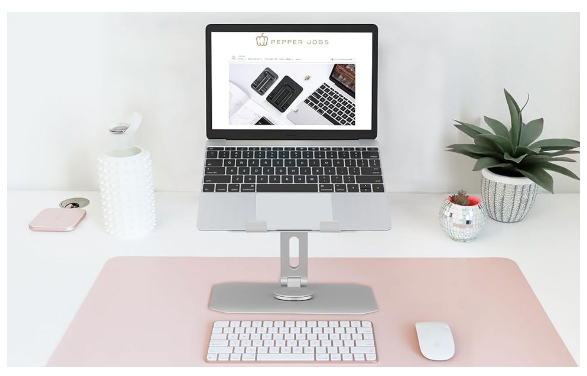 [Pepper Jobs] Swivel Adjustable Laptop Stand 360° Rotating of Aluminum ...