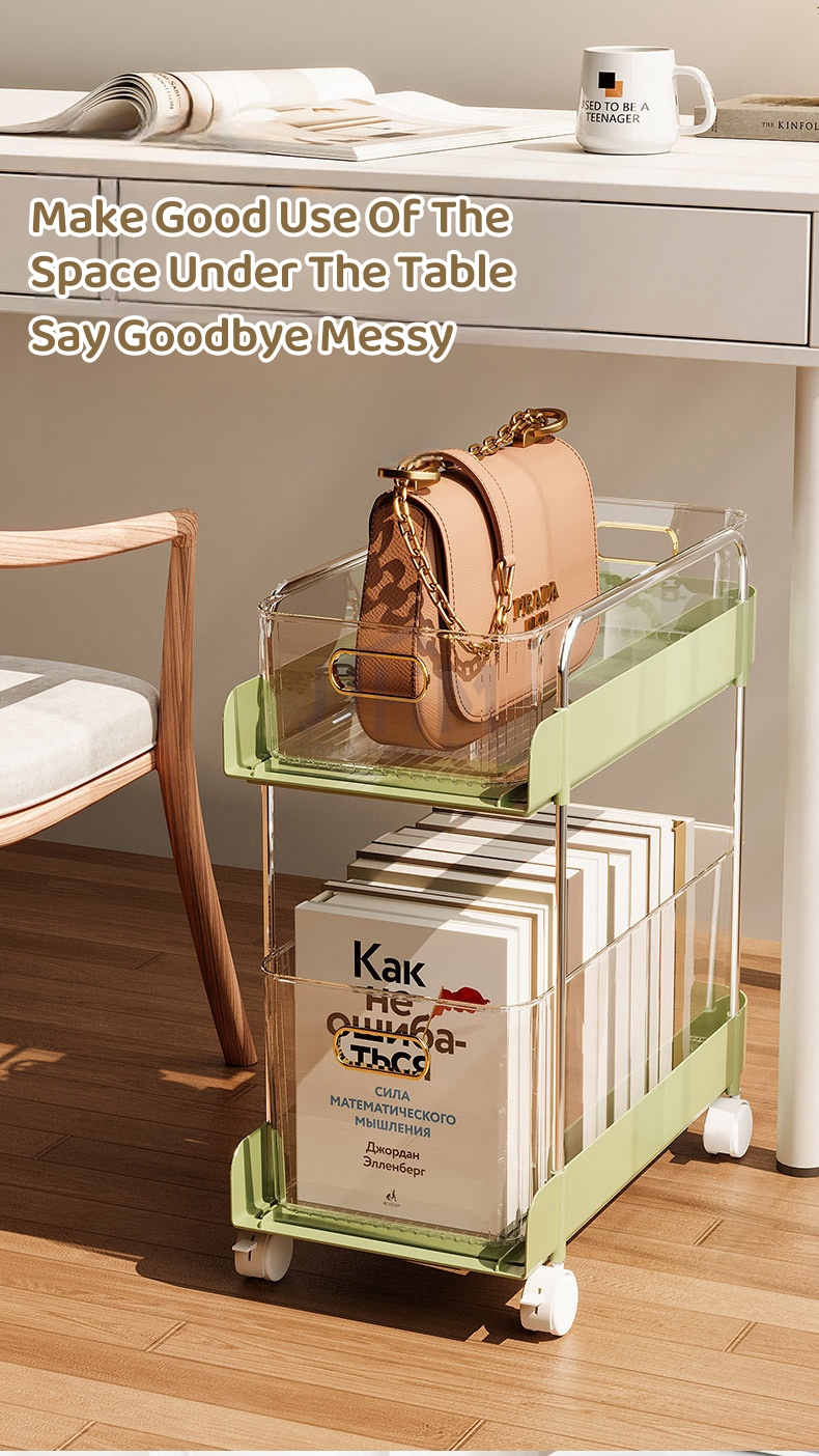 SG Under Desk Bag Wheeled Storage Rack /Push Pull Drawer Rack/ High ...