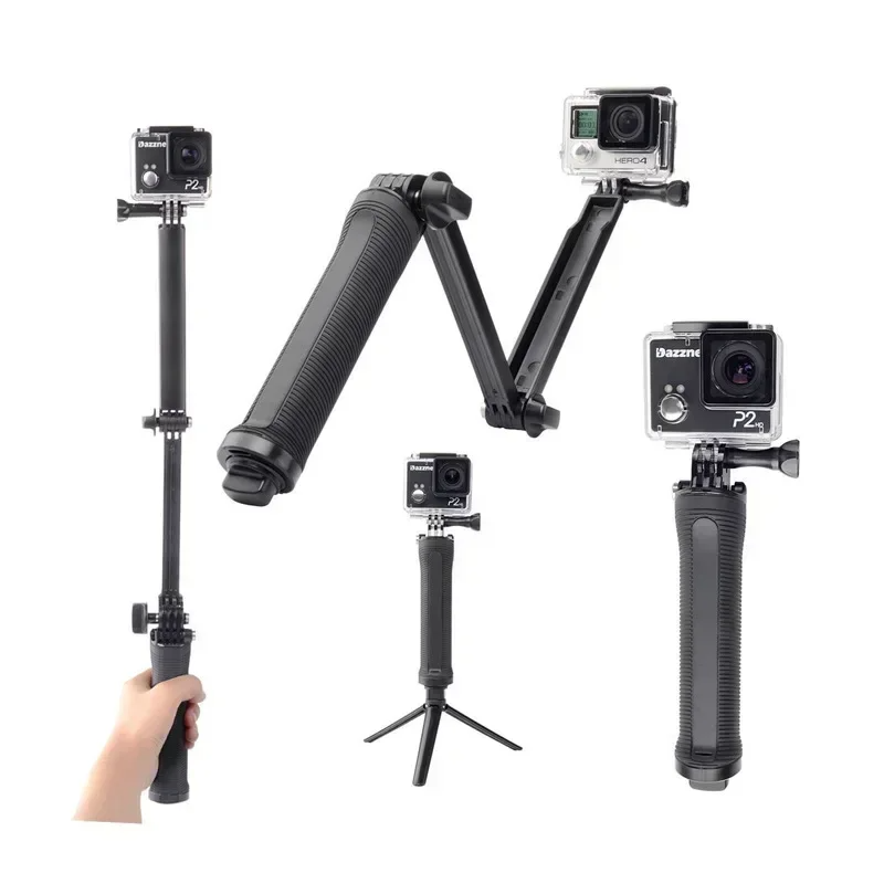 3 Way Monopod Tripod Selfie Stick Hand Grip Extension Arm for GoPro ...