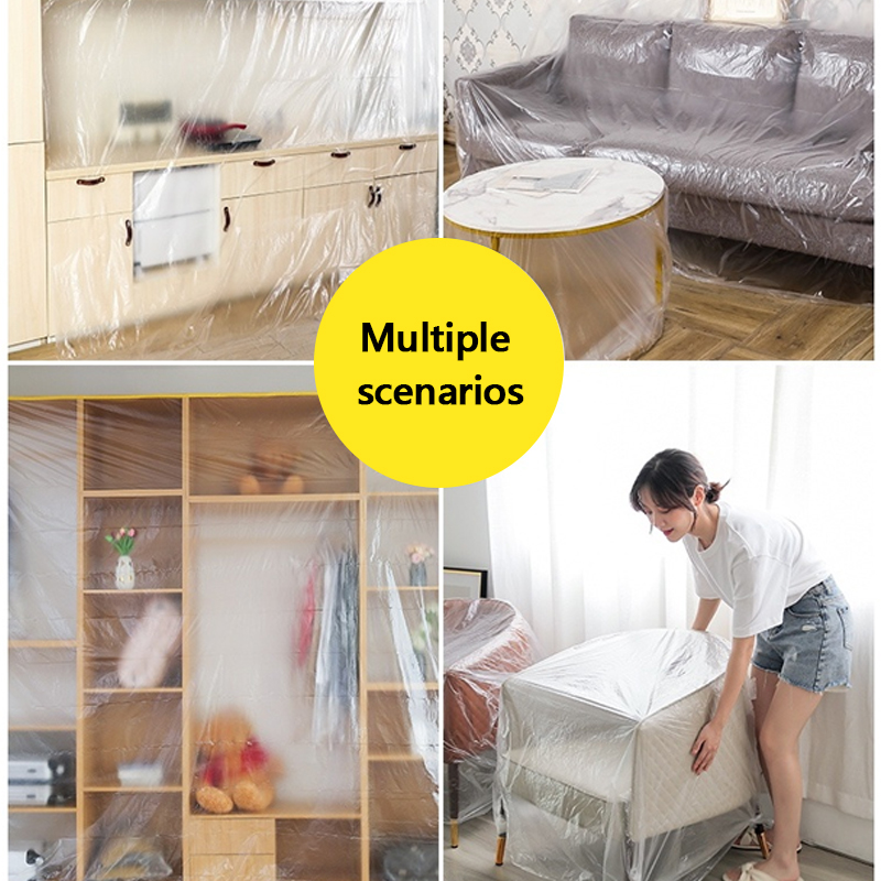🇸🇬【SG stock】5mx20m Plastic Dust Cover Disposable Furniture Dustproof ...