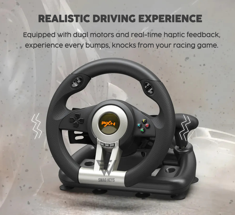 【SG】PXN V3 PRO Gaming Racing Steering Wheel Simulation Games PC XBOX ...