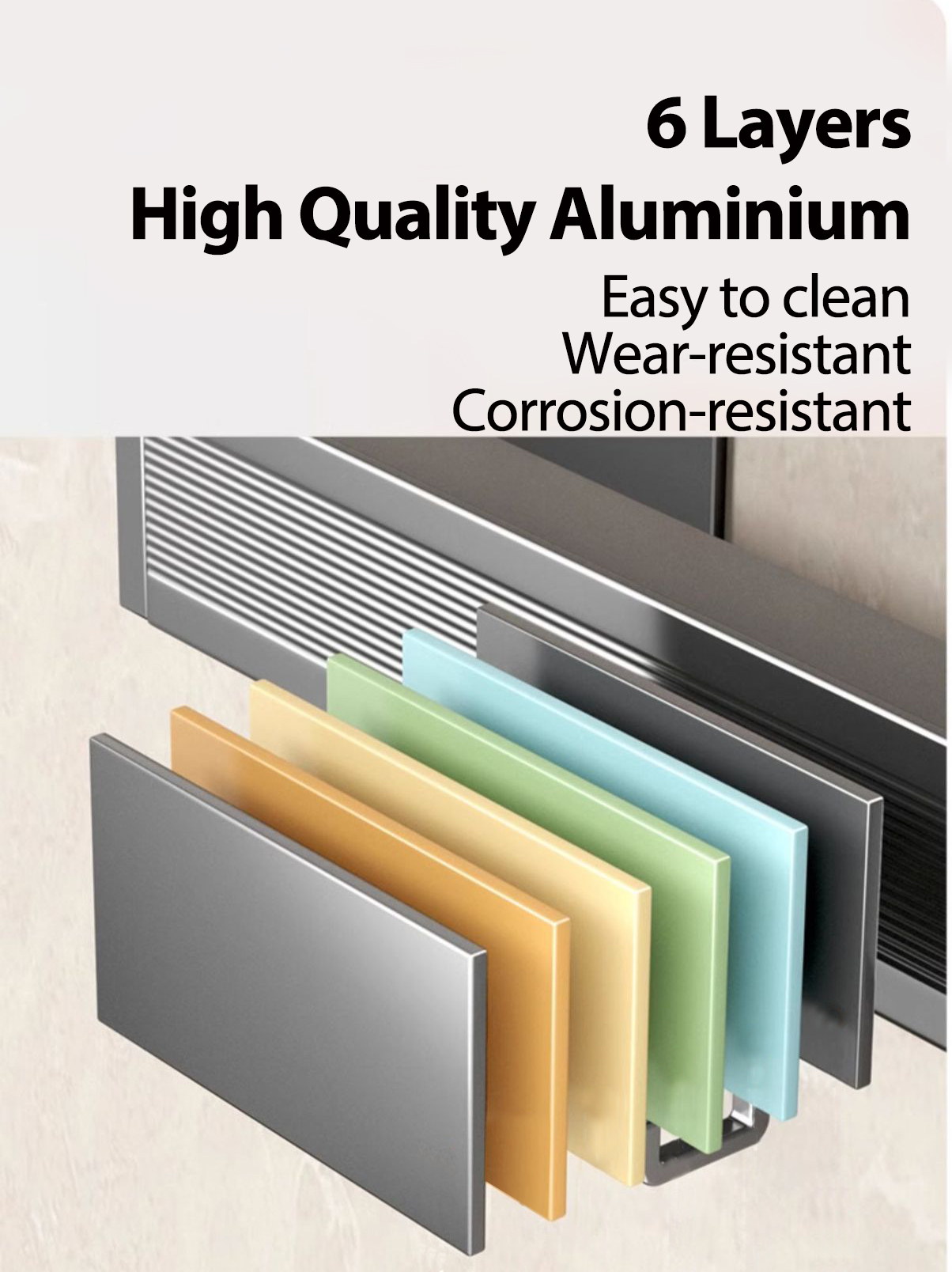 Telescopic invisible folding Aluminum Clothes Drying Rack Punch-free ...