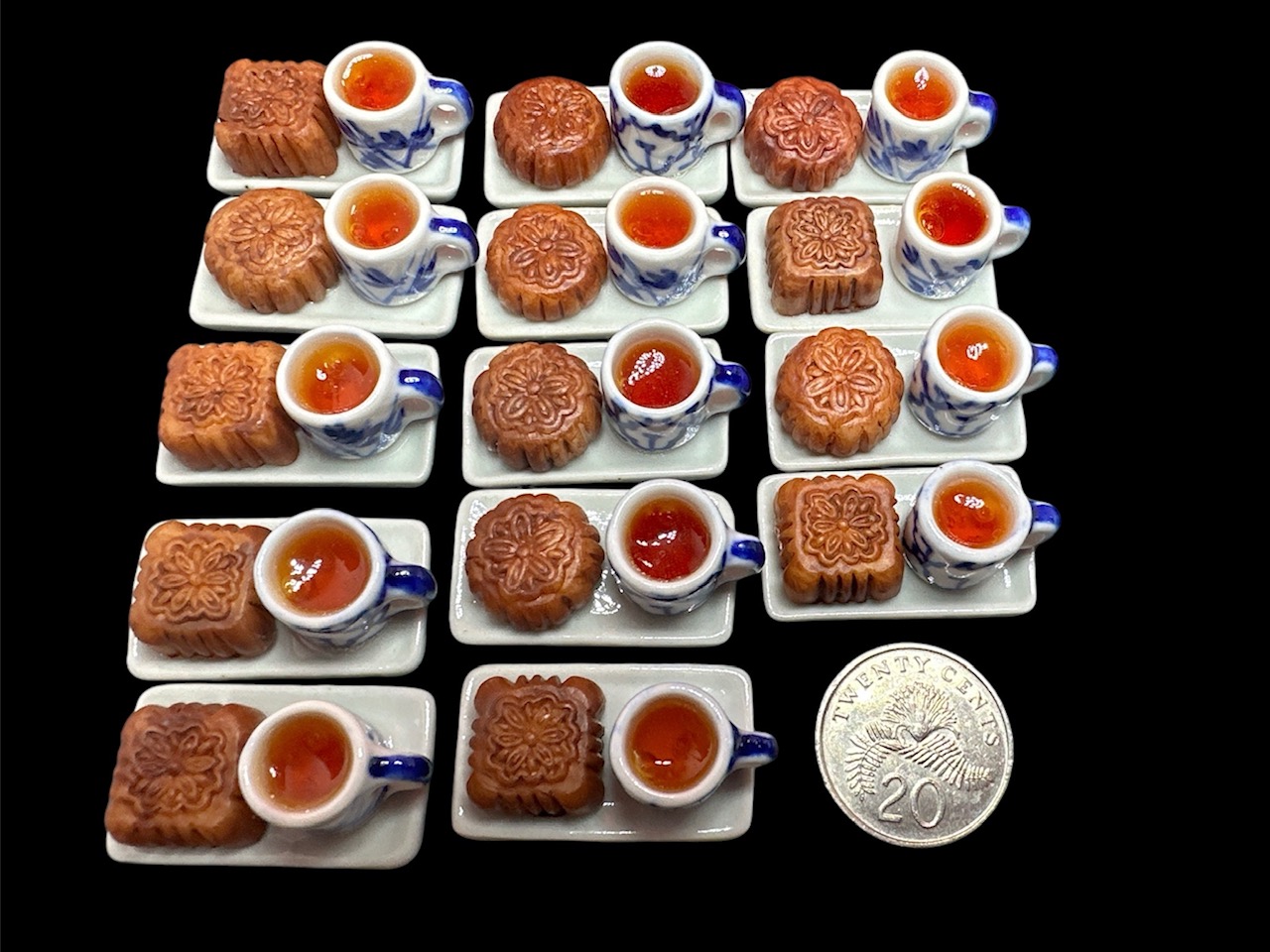 Handmade Miniature Traditional Mooncake with Chinese Tea, Mooncake ...