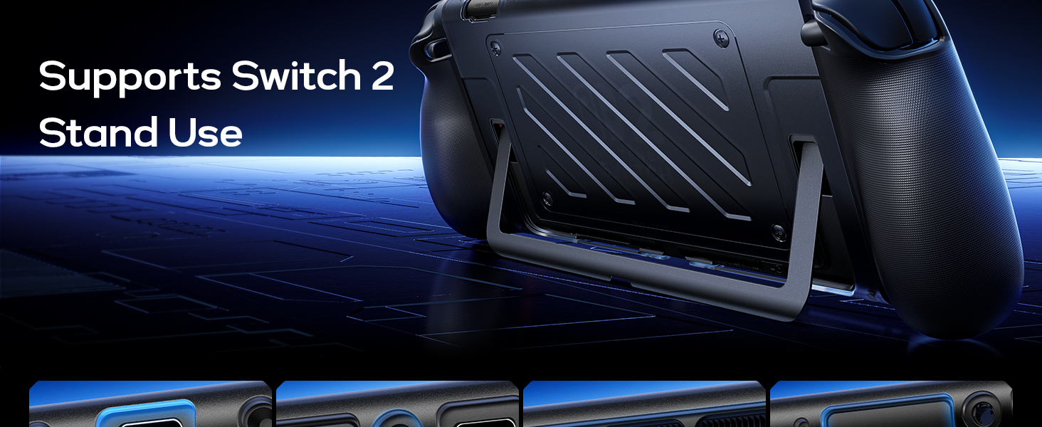 JSAUX Nintendo Switch 2 Dockable Protective Case with Face Cover Casing ...
