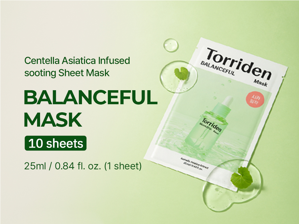 Torriden Balanceful Cica Control Mask 24ml X 10ea - Professional Soothing and Barrier Care