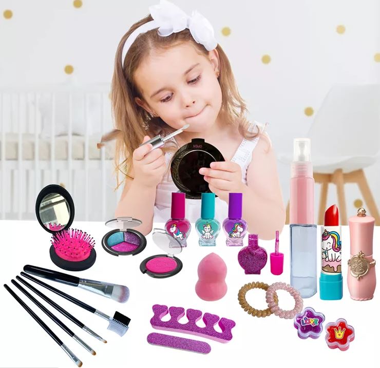 Unicorn Kids Makeup Kit Non-Toxic Make Up Beauty Toys Set with Stylish ...