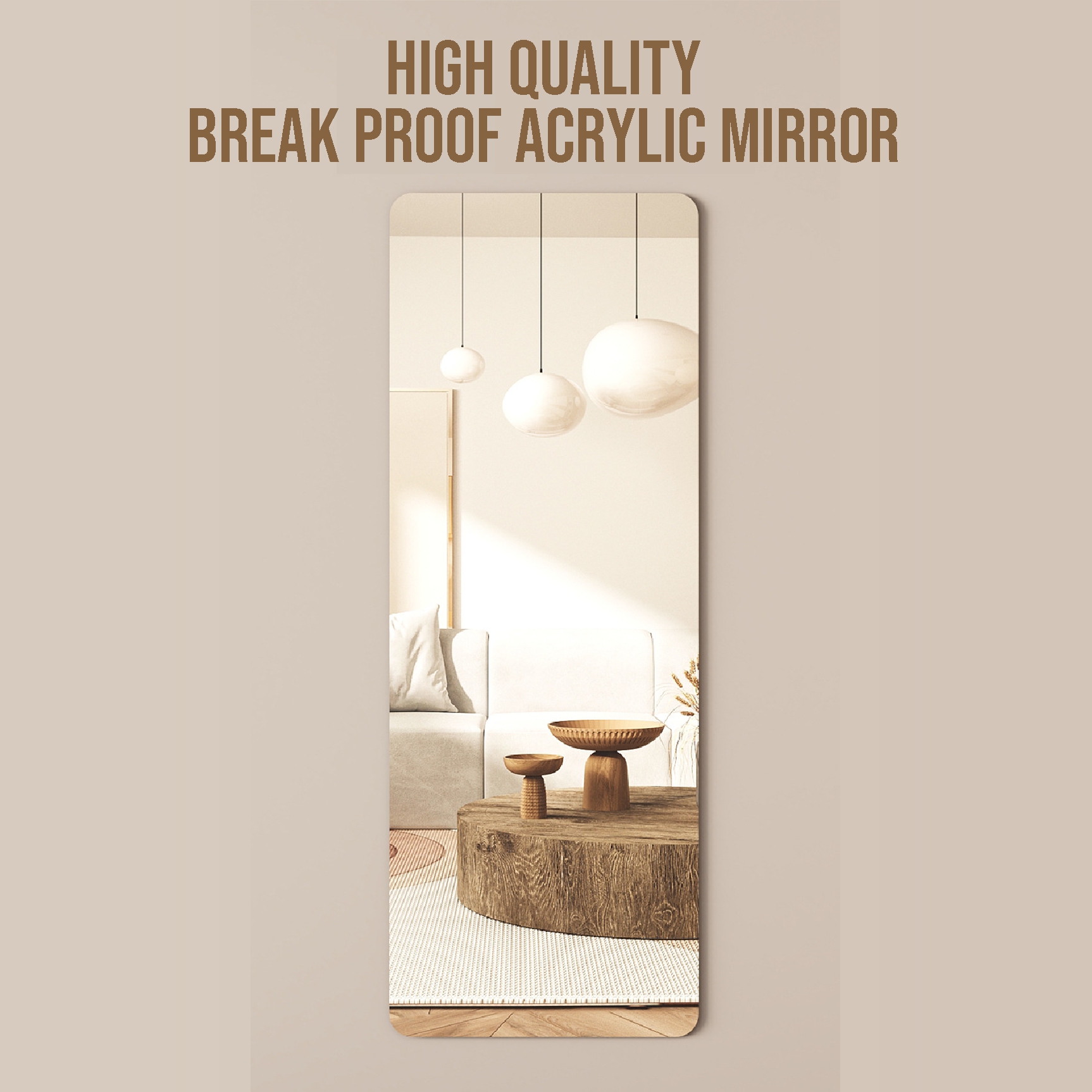 🇸🇬Koala Home🔥HD Acrylic Soft Mirror - Shatterproof Full Body Mirror ...