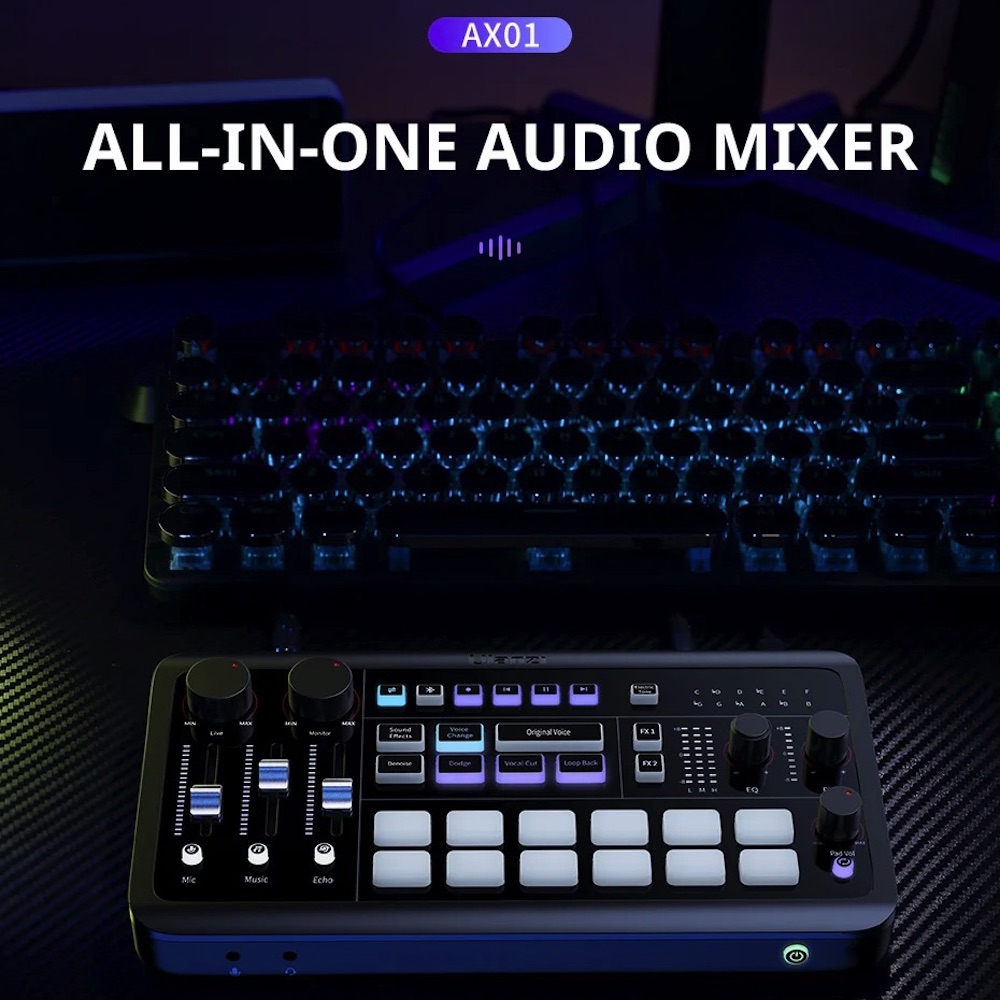 Ulanzi AX01 UCaster All-in-one Audio Mixer Live Sound Card Control for ...