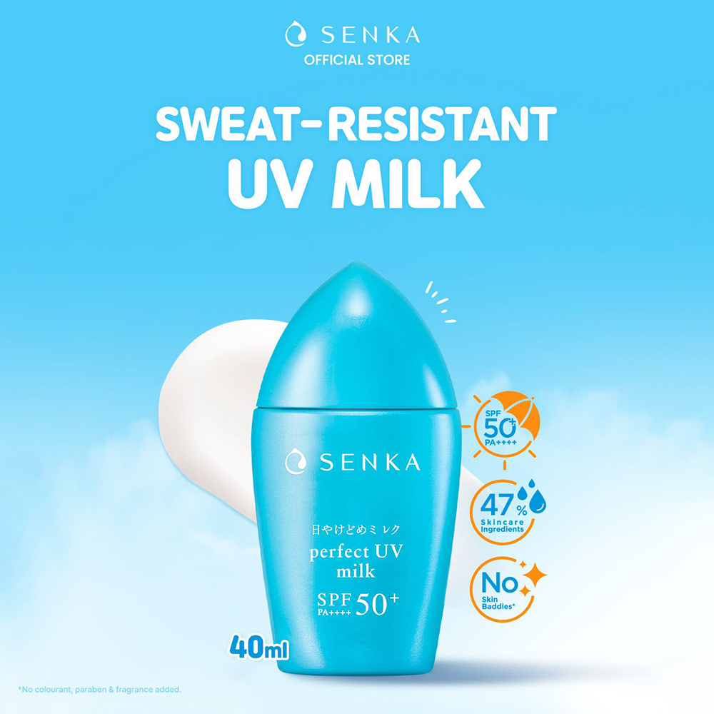 SENKA Perfect Uv Milk Spf 50+ Pa++++ (Sweat And Waterproof Sunscreen ...
