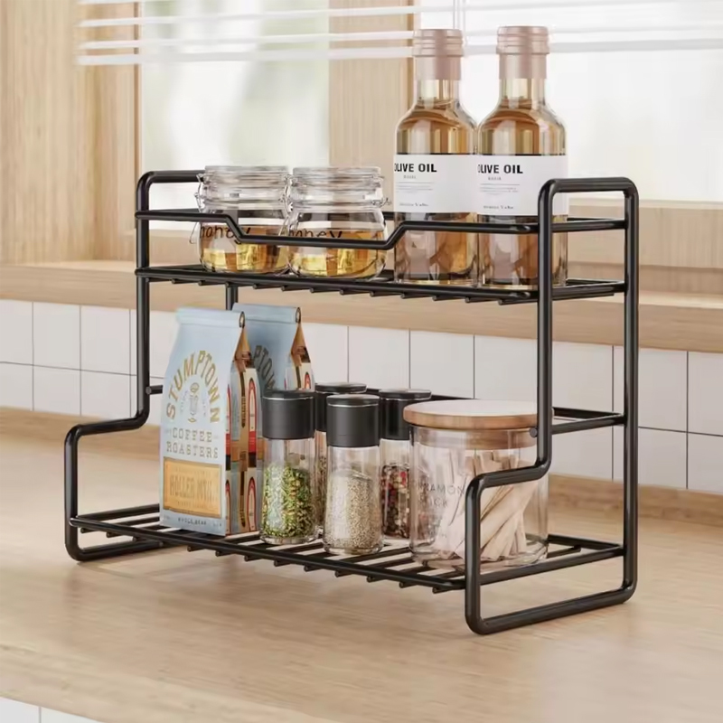 [SG Stock] Double Kitchen rack kitchen organiser spice rack organizer ...
