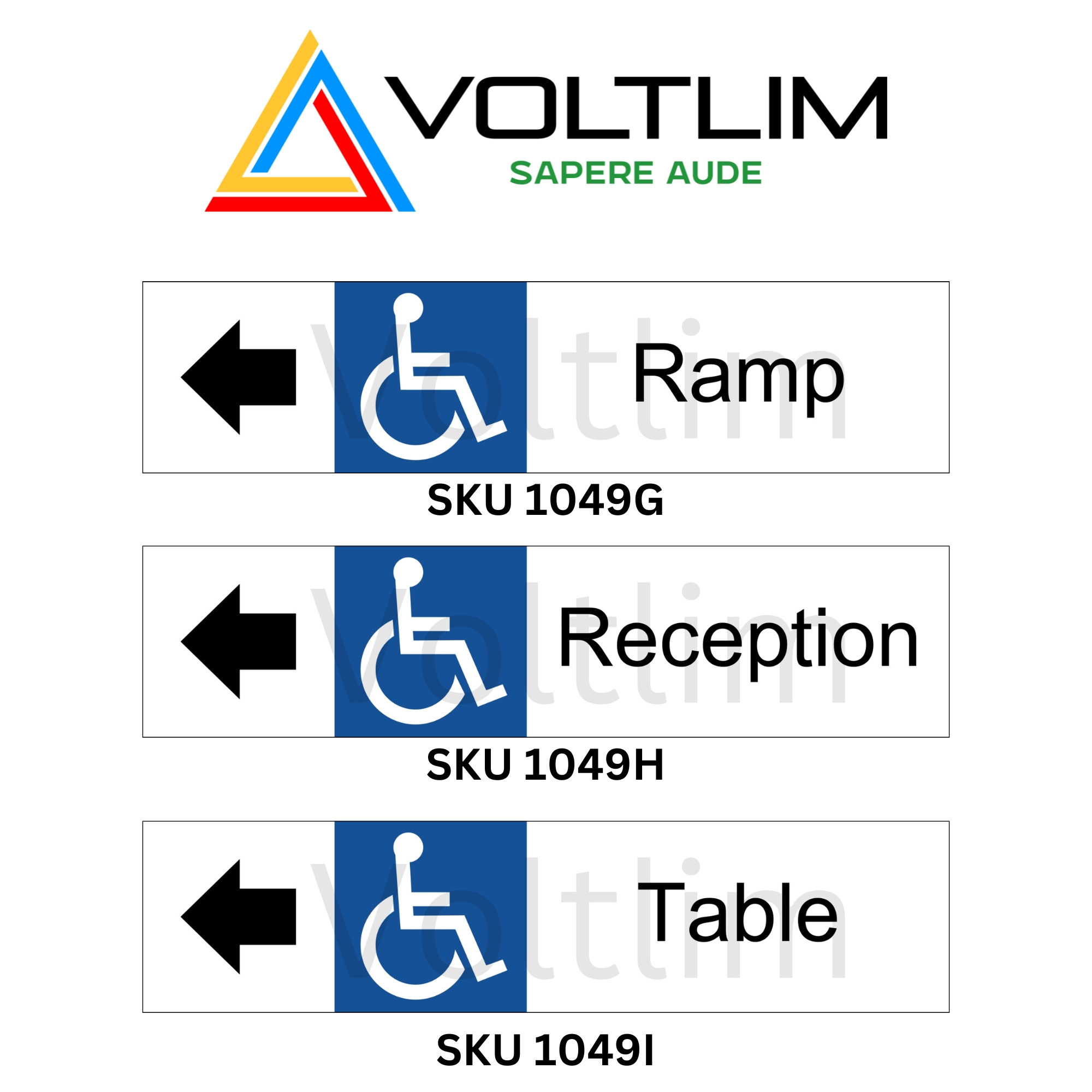 Symbol of Access for Person with Disabilities (PWD) Directional Sign ...