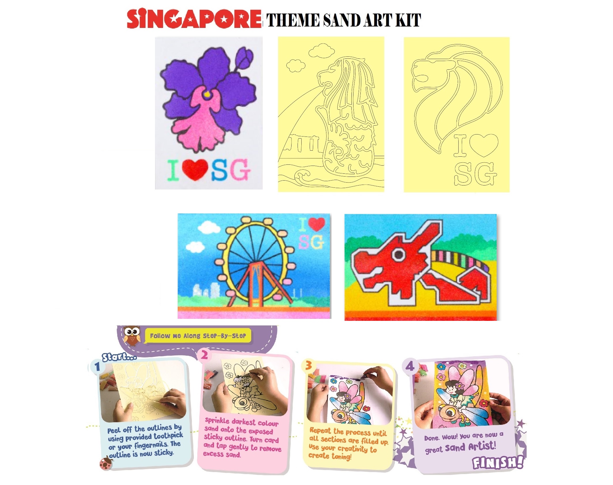 Exclusive Singapore Theme Crafts - Ideal for National Day Craft ...