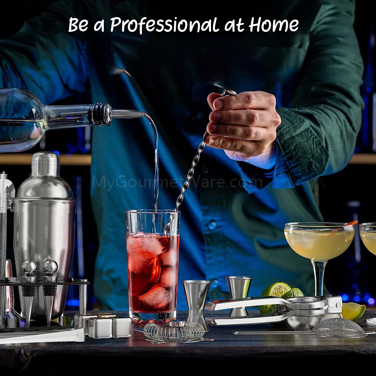 12pc Bartender Gift Box Set | Stainless Steel Cocktail Maker Shaker ...