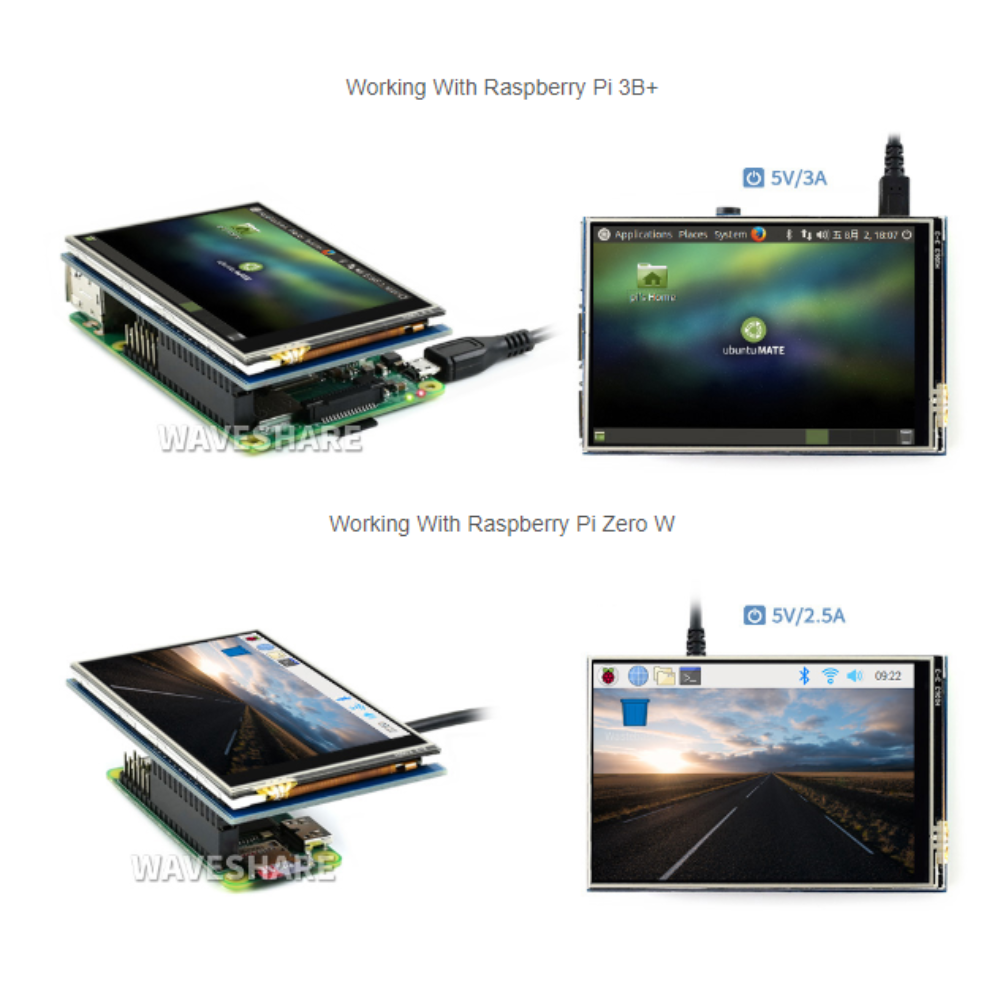 3.5inch 480×320 SPI IPS Resistive Touch Display Screen for Raspberry Pi ...