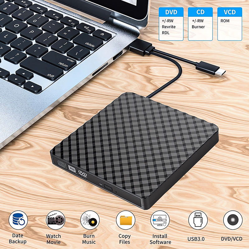 [SG Seller] Portable External CD DVD RW Drive Burner Writer Slim USB ...