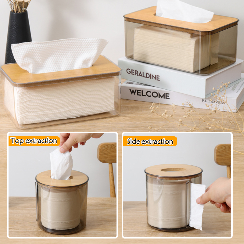 【SG Stock】Tissue Box/Tissue Holder Transparent Tissue Box For Bathroom ...